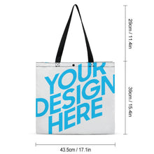 Lade das Bild in den Galerie-Viewer, Horizontale Version Beidseitiger Voll Druck Tote Tasche Boutique Handtasche Umhängetasche Strandtasche Schultertasche mit Fotos Muster Text Logo selbst gestalten und bedrucken