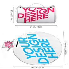 Lade das Bild in den Galerie-Viewer, Runde Outdoor Picknickmatte / Picknickdecke Q004 mit Foto selbst gestalten und bedrucken