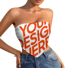 Lade das Bild in den Galerie-Viewer, Multi-Image-Design Damen / Frauen Bandeau Crop Top Chinese Bellyband Dudou trägerlos BU mit Foto Design Motiv Text selbst gestalten und bedrucken