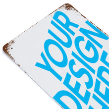 Lade das Bild in den Galerie-Viewer, Eisenblech Metallschild Blechschilder Deko Schild mit Spruch Wand- und Türdeko Vertikale Platte Mit Rost selbst gestalten und bedrucken