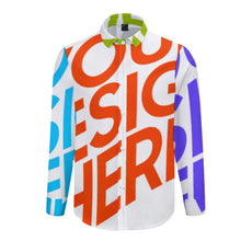 Lade das Bild in den Galerie-Viewer, Multi-Image-Druck Herren / Männer Langarmhemd Basic Long Sleeve Shirt mit All Over Print 3M38 mit Fotos Muster Text Logo selbst gestalten und bedrucken