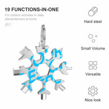 Lade das Bild in den Galerie-Viewer, Schneeflocken-Form Multifunktionswerkzeug Schraubenschlüssel mit Foto Text selbst gestalten und bedrucken