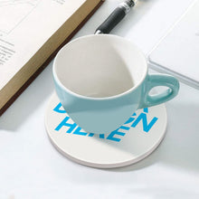 Lade das Bild in den Galerie-Viewer, Keramik Untertasse rund selbst gestalten und bedrucken