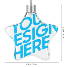 Lade das Bild in den Galerie-Viewer, Weihnachtssterne Weihnachtsdeko aus Kunststoff + Aluminiumblech als Anhänger für Weihnachten mit Foto & Text selbst gestalten und bedrucken