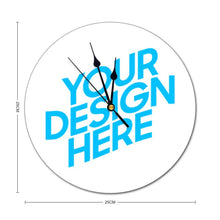 Lade das Bild in den Galerie-Viewer, Skalenfreie Uhr Weiß-Stil 25*25cm selbst gestalten und bedrucken