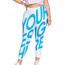 Lade das Bild in den Galerie-Viewer, Lange Leggings Freizeithose Stretch Hose in große Größen für Damen Frauen mit Foto Text selbst gestalten und bedrucken