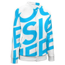 Lade das Bild in den Galerie-Viewer, Baseball Uniform Mantel Baseball Jacke für Damen / Frauen mit vollem Druck mit Foto Text selbst gestalten und bedrucken