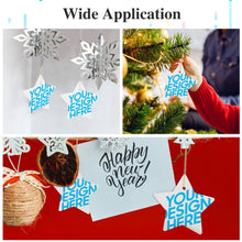 Lade das Bild in den Galerie-Viewer, Weihnachtssterne als kleine Anhänger aus Keramik für Weihnachten mit Foto & Text selbst gestalten und bedrucken