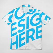 Lade das Bild in den Galerie-Viewer, Große Größen Einzelbilddruck Voll Druck Herren / Männer Kurzarm Hemd T-Shirt TSHIRT NS mit Fotos Muster Text Logo selbst gestalten und bedrucken