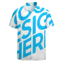 Lade das Bild in den Galerie-Viewer, Große Größen Einzelbilddruck Voll Druck Herren / Männer Kurzarm Hemd T-Shirt TSHIRT NS mit Fotos Muster Text Logo selbst gestalten und bedrucken