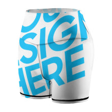 Lade das Bild in den Galerie-Viewer, Elegante Yoga Sporthose Kurz Yoga Biker Shorts Damen / Frauen Y10A Selbst Gestalten Und Bedrucken