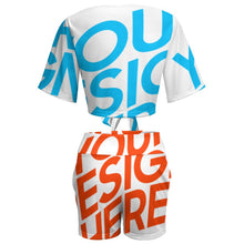 Lade das Bild in den Galerie-Viewer, Einzelbilddruck Damen / Frauen Voll Druck Beach Sports Set in sommerlicher zweiteiliger Kombination Crop Top Shirt Und Short GTZ mit Fotos Muster Text Logo selbst gestalten und bedrucken