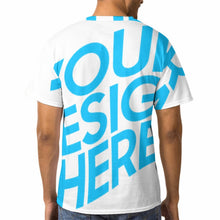Lade das Bild in den Galerie-Viewer, Allover Print Rundhalsshirt Kurzarm Tshirt für Herren mit Fotos Muster Text Logo selbst gestalten und bedrucken