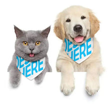 Lade das Bild in den Galerie-Viewer, Haustier Haustierhalsband Schal Tier-Halstuch Hunde Dreieck Bandanas mit Fotos Muster Text Logo selbst gestalten und bedrucken