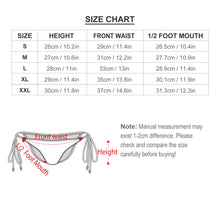 Lade das Bild in den Galerie-Viewer, Triangel-Bikini-Bottom Bikinihose mit Zierbändern D14 Damen mit Foto selbst gestalten und bedrucken