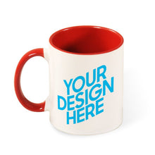 Lade das Bild in den Galerie-Viewer, Keramik Tasse Becher mit Farbe innen und Henkel selbst gestalten und bedrucken