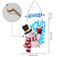 Lade das Bild in den Galerie-Viewer, Holz Weihnachtsschneemann Malerei mit Ihrem eigenen Design Text oder Foto selbst gestalten und bedrucken