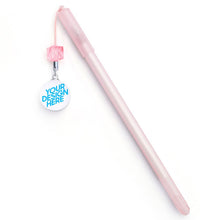 Lade das Bild in den Galerie-Viewer, Kristallglas Unterschriftenstift Gel Stift mit Anhänger selbst gestalten und bedrucken