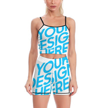 Lade das Bild in den Galerie-Viewer, Modische Yoga Kleidung Set T08 Für Jedes Asana Damen / Frauen Selbst Gestalten Und Bedrucken