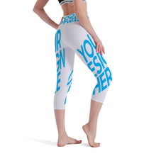 Lade das Bild in den Galerie-Viewer, Yoga Leggings Sport Yoga 2/3 Freizeithose Damen / Frauen Voll-Druck (Multi-Image-Design) aus komfortablen Stretchmaterial selbst gestalten und bedrucken