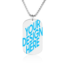 Lade das Bild in den Galerie-Viewer, Memory-ID-Halskette für Bildgravur und Text Wunschgravur mit Foto Text selbst gestalten und bedrucken