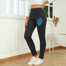 Lade das Bild in den Galerie-Viewer, Thermoleggins Super Dicke Lang High Waist Fleece Hose Winter Warme Jogginghose Grössen Elastische Strumpfhosen Damen Frauen mit Foto Text selbst gestalten und bedrucken