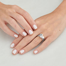 Lade das Bild in den Galerie-Viewer, Personalisierter 925er Sterling Silber Herzinitialring Herz Buchstabenring J0025 mit Gravur selbst gestalten