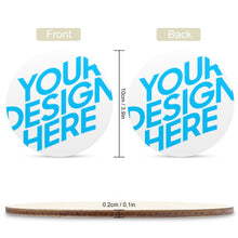 Lade das Bild in den Galerie-Viewer, Holz Geburtstafeln Geburtskarte Geburtsschilder Rund des Babys mit Fotos Muster Text Logo selbst gestalten und bedrucken