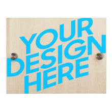 Lade das Bild in den Galerie-Viewer, Quadrates Türschild Dekoschild aus Holz mit Foto Text selbst gestalten und bedrucken