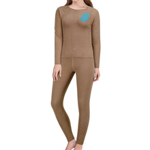 Lade das Bild in den Galerie-Viewer, Damen / Frauen Thermounterwäsche Funktionsunterwäsche Skiunterwäsche Set BR001 Hemd Hose mit Fotos Muster Text Logo selbst gestalten und bedrucken