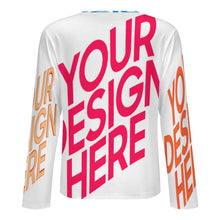 Lade das Bild in den Galerie-Viewer, Multi-Image-Design Herren Henleyshirt Langarm Shirt Rundhalsshirt mit Knopfleiste A37L mit Foto Design Motiv Text selbst gestalten und bedrucken