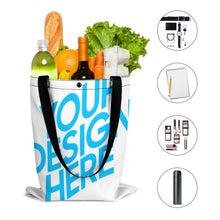 Lade das Bild in den Galerie-Viewer, Vertikale Version Beidseitiger Voll Druck Boutique Handtasche Umhängetasche Strandtasche Schultertasche mit Fotos Muster Text Logo selbst gestalten und bedrucken