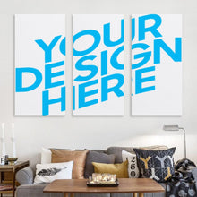 Lade das Bild in den Galerie-Viewer, 3 Panel hängende Poster vertikal 1:2 / Leinwandbild 3-teilig / Leinwand Malerei Wandbilder mit Foto selbst gestalten und bedrucken