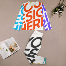 Lade das Bild in den Galerie-Viewer, Multi-Image-Druck Voll Druck Schlafanzug Pyjama Kinder Mädchen JTZ in langer Form mit Fotos Muster Text Logo selbst gestalten und bedrucken