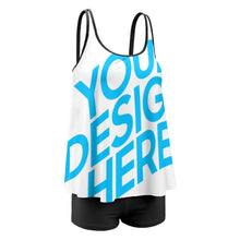 Lade das Bild in den Galerie-Viewer, Große Größen Einzelbilddruck Voll Druck Damen / Frauen Tankini Set Over Size QZ6072 mit Fotos Muster Text Logo selbst gestalten und bedrucken