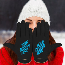 Lade das Bild in den Galerie-Viewer, Personalisierte Wildleder Damenhandschuhe mit Foto Muster Text selbst gestalten und bedrucken
