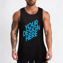 Lade das Bild in den Galerie-Viewer, Einseitiger Frontdruck Herren Tank-Top Muscle Shirt mit Fotos Muster Text Logo selbst gestalten und bedrucken