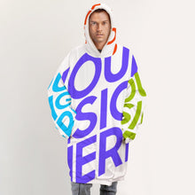 Lade das Bild in den Galerie-Viewer, Mehrbilddruck Decken Kapuzenpullover Lang für Herren & Männer B4122 mit Foto Muster Text Logo selbst gestalten und bedrucken
