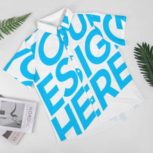 Lade das Bild in den Galerie-Viewer, Einzelbilddruck Kurzarmhemd Businesshemd mit Brusttasche B339 für Männer mit Fotos Muster Text Logo selbst gestalten und bedrucken