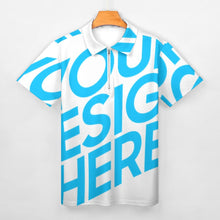 Lade das Bild in den Galerie-Viewer, Herren Vollprint Polo Shirt mit Reißverschluss B470 mit Foto Muster Text Logo selbst gestalten und bedrucken