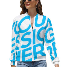 Lade das Bild in den Galerie-Viewer, Outdoorjacke Modische Kurzjacke mit Reißverschluss LLJK für Damen Frauen selbst gestalten und bedrucken