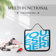 Lade das Bild in den Galerie-Viewer, Faltbare tragbare Kosmetiktasche Reise-Kulturbeutel mit großem Fassungsvermögen mit Foto Design Motiv Text selbst gestalten und bedrucken