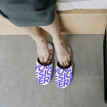 Lade das Bild in den Galerie-Viewer, Warme Winter Hausschuhe Pantoffel Vollformatdruck für Damen Frauen mit Foto Muster Text selbst gestalten und bedrucken