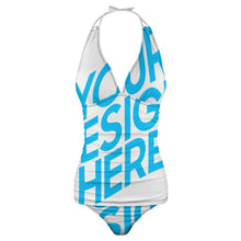 Lade das Bild in den Galerie-Viewer, Einzelbilddruck Damen / Frauen Sommer Tief-V Tankini Set 2 tlg. F48KA01 mit Fotos Muster Text Logo selbst gestalten und bedrucken
