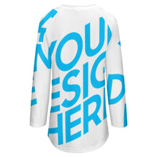 Lade das Bild in den Galerie-Viewer, Langärmliges Shirt T-Shirt Kleid Damen / Frauen mit Foto & Text selbst gestalten und bedrucken