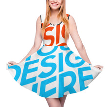 Lade das Bild in den Galerie-Viewer, Multi-Image-Druck Damen / Frauen ärmelloses Abendkleid Cocktailkleid TQ Kleid mit Bodyforming-Effekt mit Fotos Muster Text Logo selbst gestalten und bedrucken