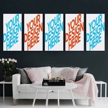 Lade das Bild in den Galerie-Viewer, Hängendes Bild - Fünf gemeinsame Multi-Bild-Design (Vertikal 2: 1) Leinwandbild selbst gestalten und bedrucken