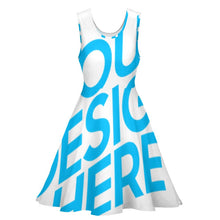 Lade das Bild in den Galerie-Viewer, Damen Ärmelloses Kleid mit Rundhalsausschnitt und großem Saum selbst gestalten und bedrucken