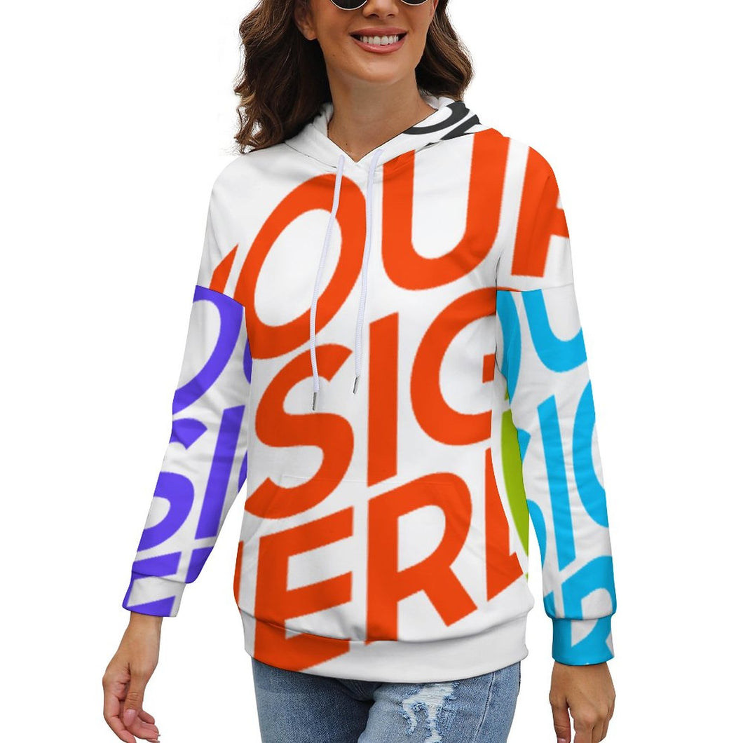 Multi-Image-Druck Damen / Frauen Kapuzenpullover Hoodie Sweatshirt Langarm mit Kapuze NH mit Fotos Muster Text Logo selbst gestalten und bedrucken