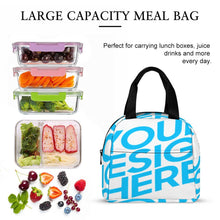 Lade das Bild in den Galerie-Viewer, Einzelbilddruck Lunchtasche Kühltasche Isoliertasche Lunchbag Thermotasche mit Reißverschluss mit Fotos Muster Text Logo selbst gestalten und bedrucken